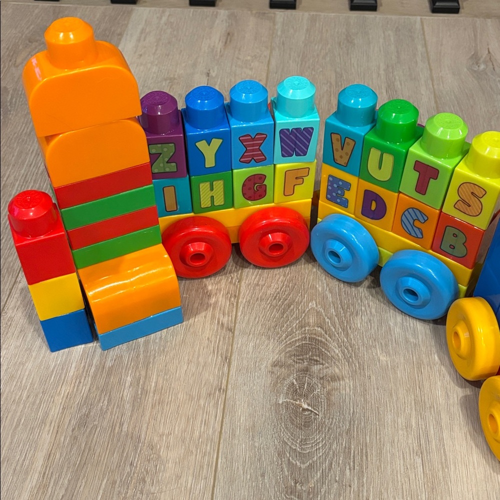 MEGA BLOKS First Builders Building Blocks Toy Set, ABC Musical Train - Picture 3 of 4